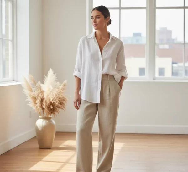 chemise femme blanche Chemise Oversize Femme - 100% Lin Français