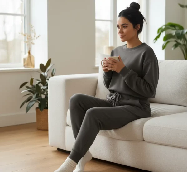 Pantalon Lounge Femme - Molleton de Coton Recyclé